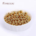 18K Gold Plated Spacer Beads 2-6mm Round DIY Jewelry