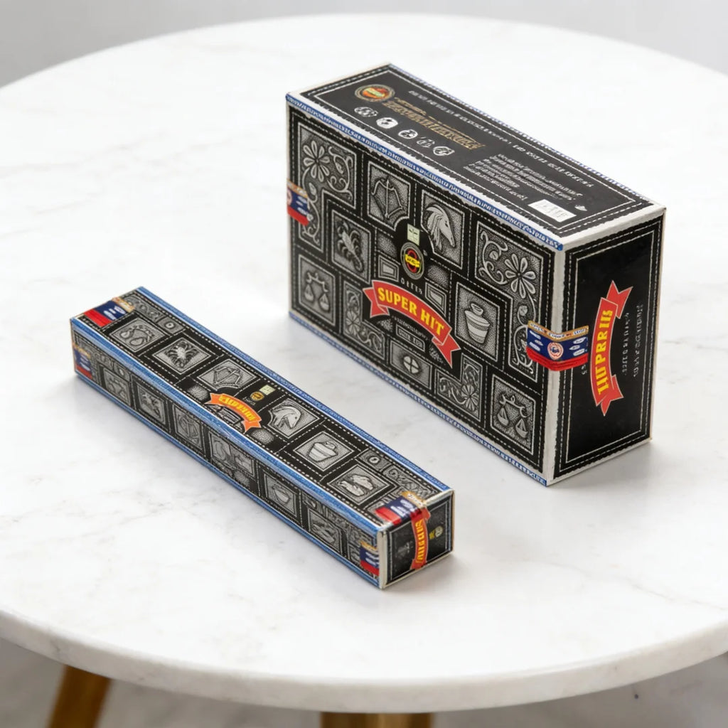 SATYA Super Hit Incense, Original (4 /8 /12boxes X 15g) - Aroma of Herbs Massala for Meditation, Relaxation and Yoga