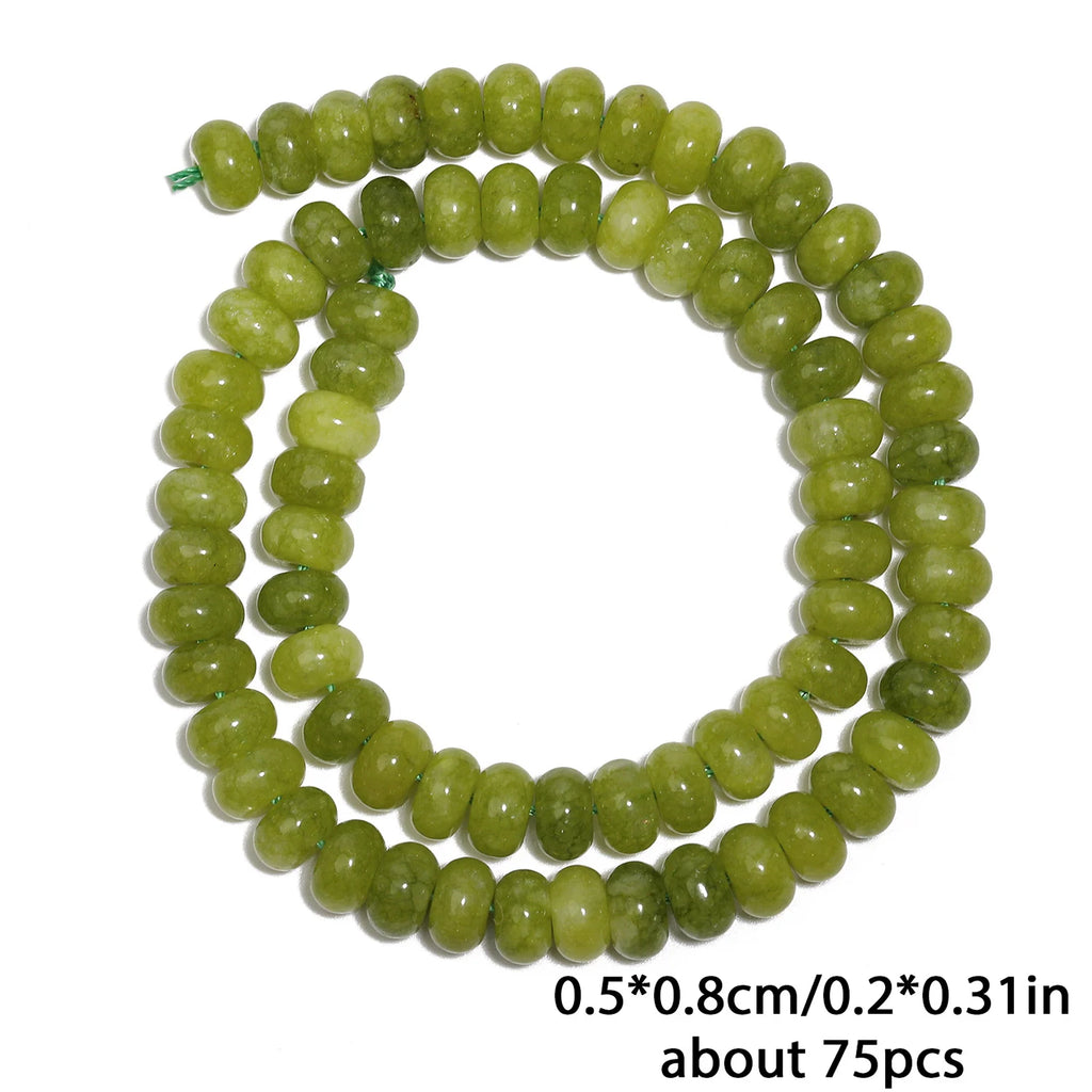 Natural Stone Rondelle Beads 5x8mm, 75pcs