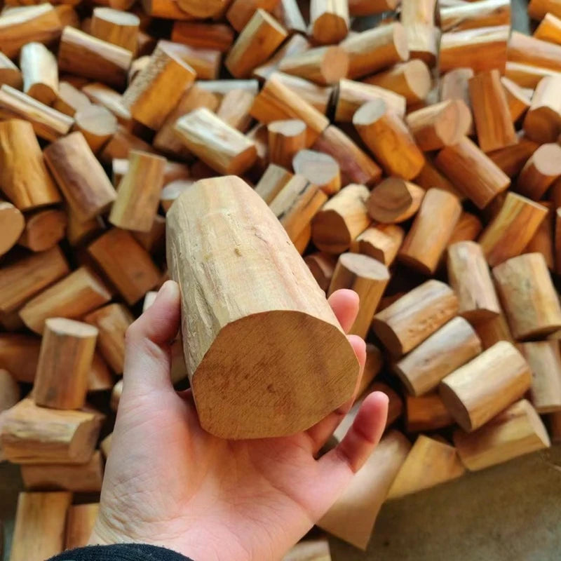 1000g Sandalwood Round Wood Crushed Materials and Wood Strips Temple Worship Buddha Sacrifice Make Raw Materials for Incense