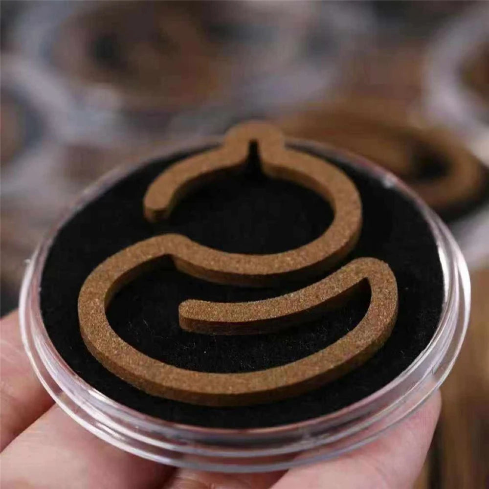 Blessing & Luck Nha Trang Red Solid Kyara Coil Incense,Gourd Shape Kyara Incense,Non-Stick Powder,Floral Honey Cool Aroma