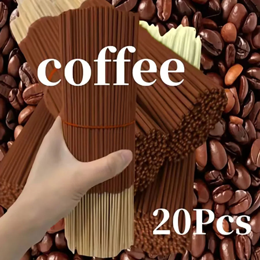 20/55/90/130Pcs Natural Coffee Aroma Sticks - High-Quality Wooden Aroma Sticks for Home Air Purification, Relaxation, Yoga, Office