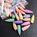 30pcs Mixed Large Natural Incense Rose Jasmine Lavender Osmanthus Sakura Smoke Cone Reflux Tower Incense Backflow Incense Bullet