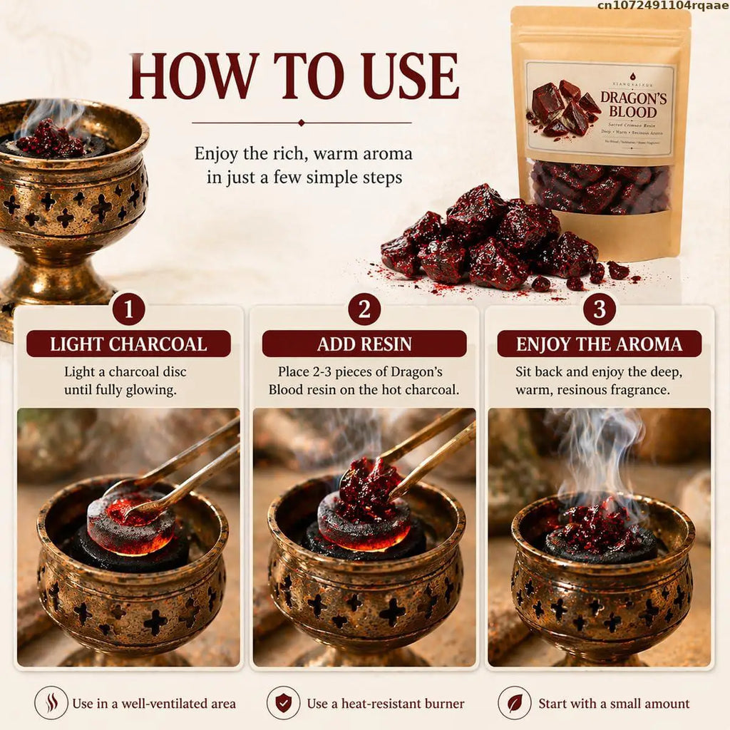 Natural Dragon's Blood Resin Incense Premium Aromatic Gum Resin For Meditation Rituals Aromatherapy Home Scent Decor