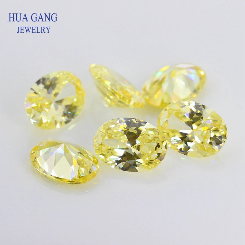 5A CZ Oval Shape Size 2x3mm~13x18mm Synthetic Gems Cubic Zirconia For Jewelry, White Garnet Black Golden Yellow Amethyst