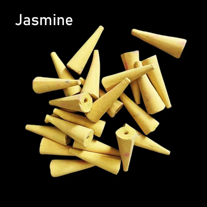 Natural 50/100g Oversized Backflow Incense Cones 20 Minutes Lavender Reflux Tower Incense Jasmine Sandalwood Scents for Home
