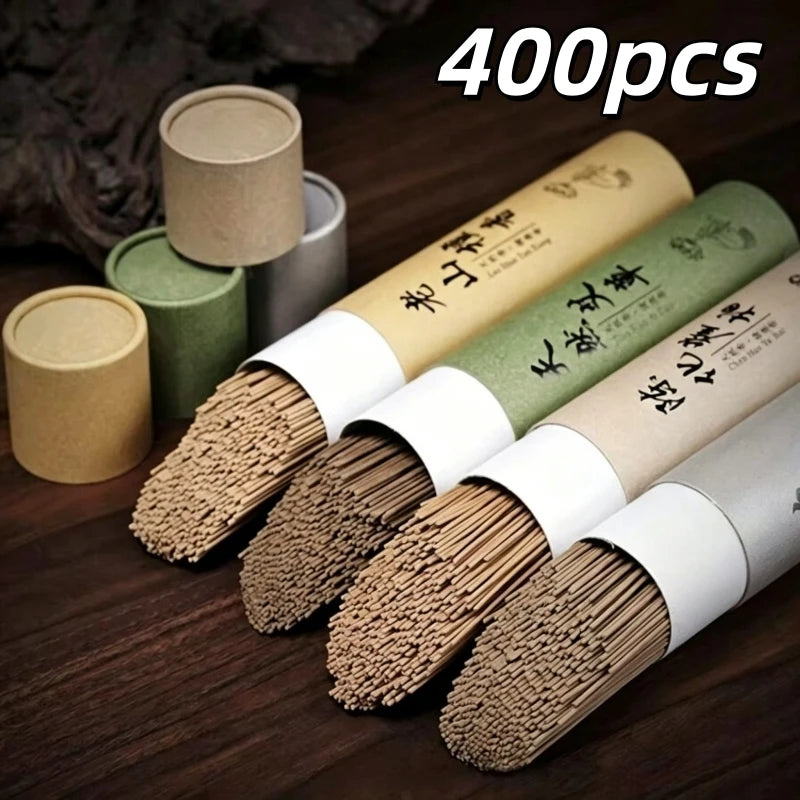 400Pcs Natural Sandalwood Sticks Home Incense Sticks Blessing Ceremony Prayer Buddha Incense Wormwood Sandalwood Agarwood