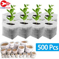 100-500Pcs Biodegradable Grow Bags 10x10cm-20x26cm