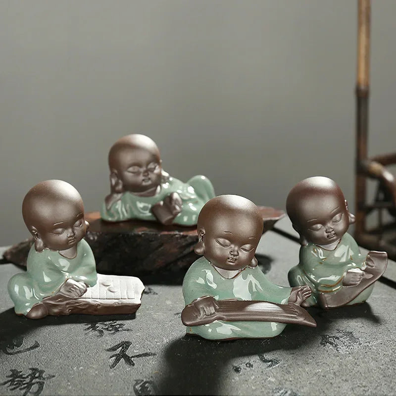F Creative Ceramic Buddha Tea Pet Figurine