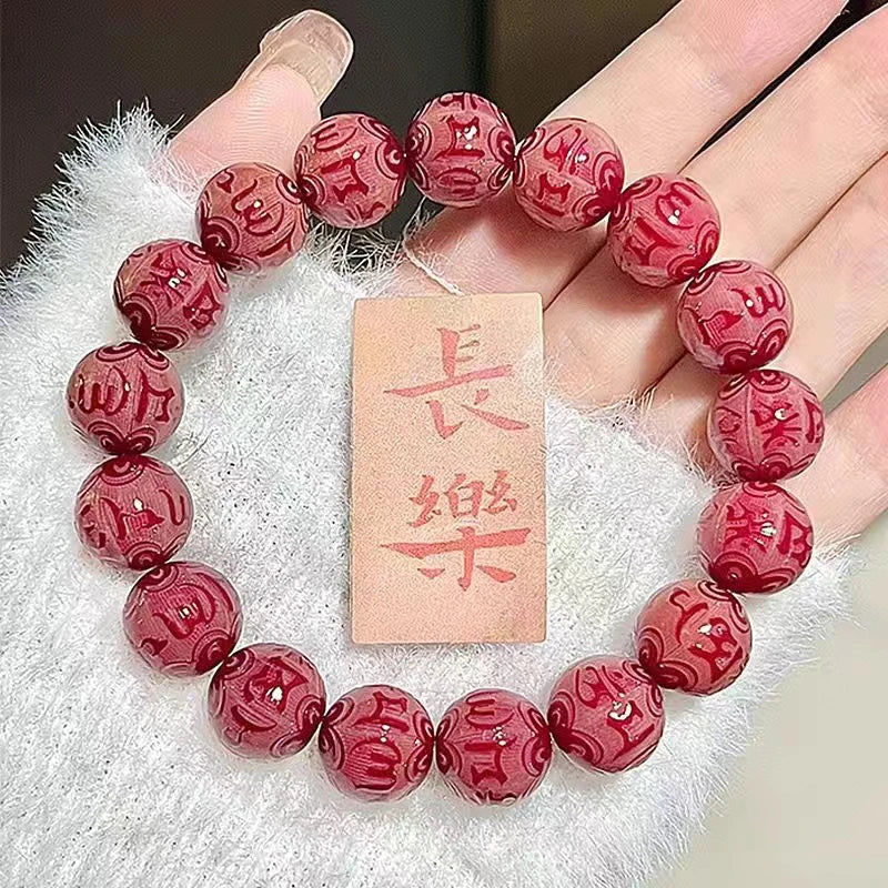 12mm Natural Bodhi Root Beaded Men Six Words Mantra Buddhist Buddha Meditation Bead Bracelet Women Prayer Rosary Bracelet Decor