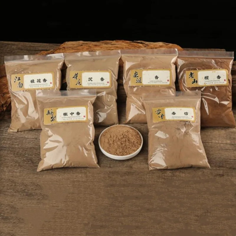 250G Natural Incense Powder Sandalwood/agarwood/ambergris Home Aromatherapy Tea Room Soothes Buddhist Meditation Help Sleep