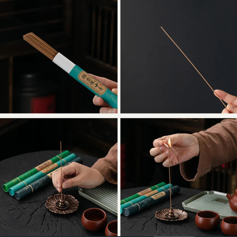 1 Box/11 Fragrances, Natural Wood Powder Incense and String Fragrance Gift Box Set, Suitable for Indoor Long-Lasting Fragrance