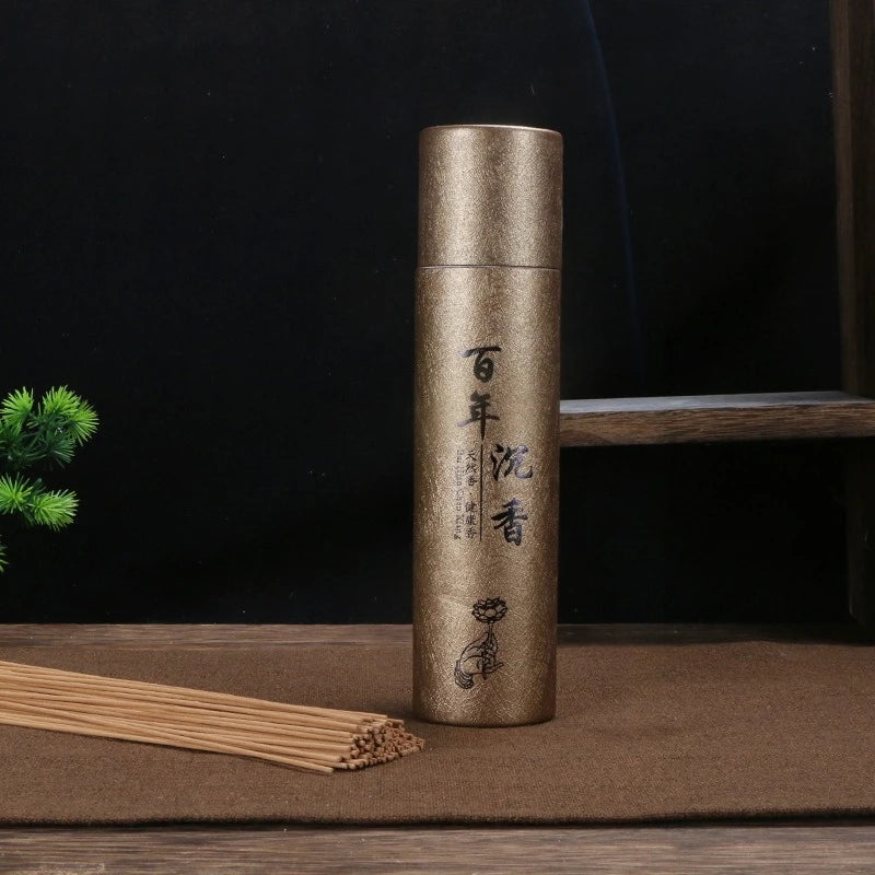 200g Natural Sandalwood Agarwood Incense Sticks, Cypress Mugwort Long-Lasting Herbal Scent for Home, Yoga, Meditation Relaxation