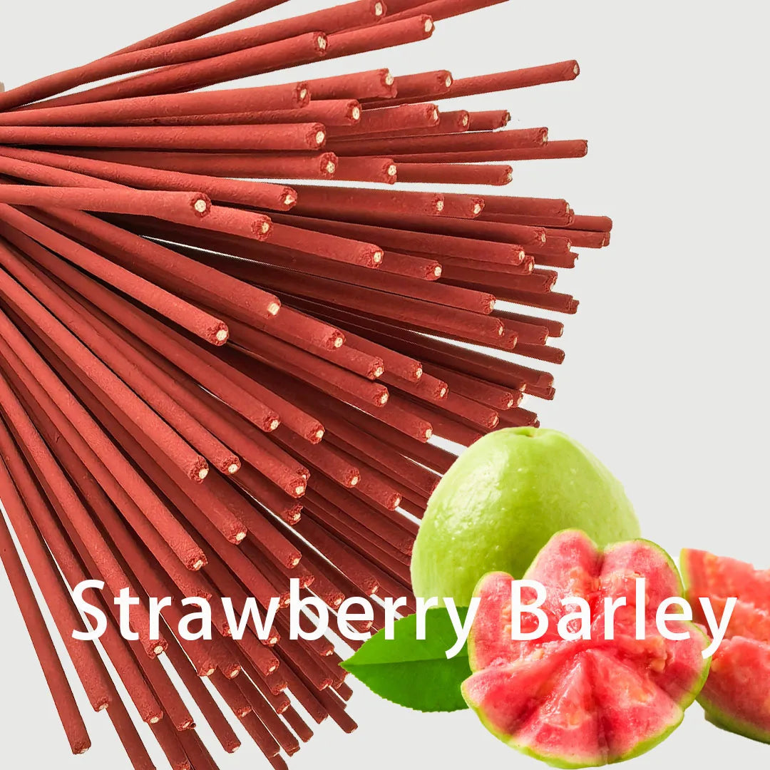 Red Handmade Strawberry and Guava Scented Sticks, Combining the Scents of Strawberry and Guava, Vintage-Scented Incense Sticks, Suitable for Camping, Travel, Garden, and Holidays (Halloween, Christmas, Thanksgiving)