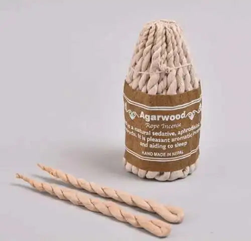 50pcs Nepal Large Rope Incense Handmade Sandalwood Frankincense DIY Yoga Meditation Relieve Stress Help Sleep Aromatherapy