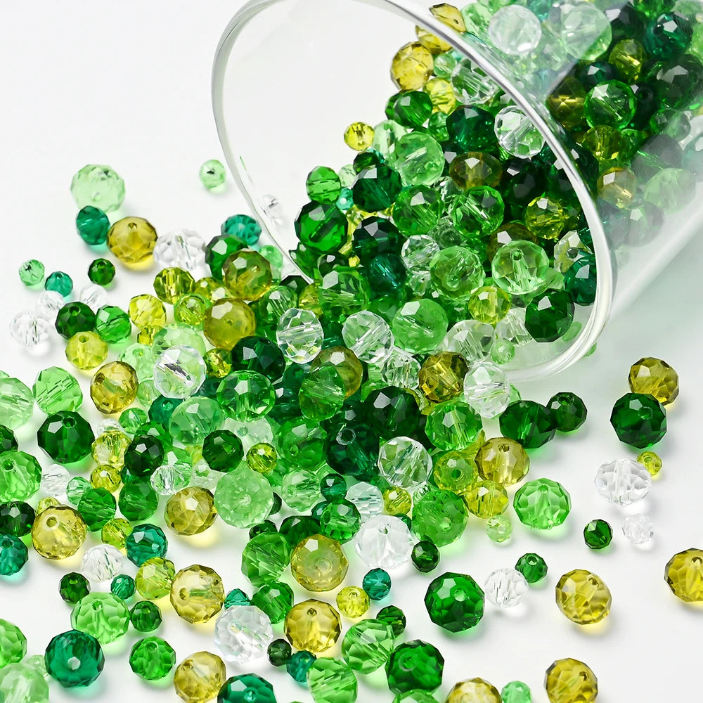 100-300pcs Green Crystal Glass Beads 3/4/6/8mm Shiny Faceted Loose Spacer Beads for Jewelry Making DIY Bracelet Necklace - AliExpress