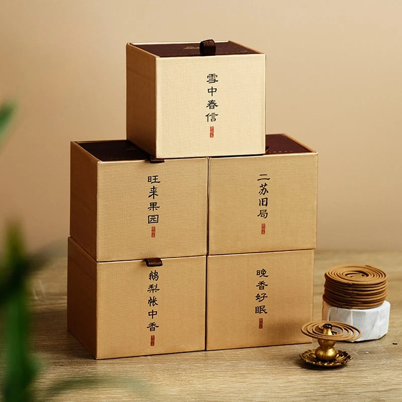 Natural Sandalwood Agarwood Incense Coil Temple Worship Study Rooms Meditation Household Calms Mind Promotes Sleep Purifies Air