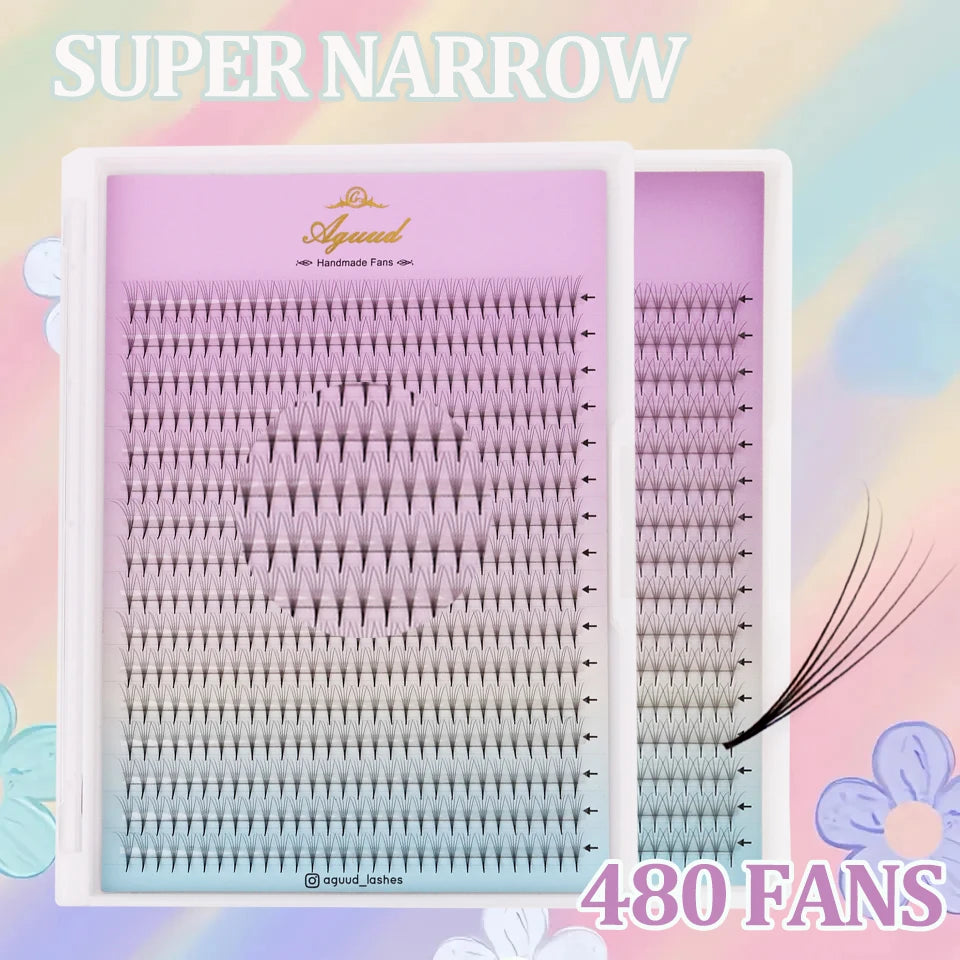 AGUUD XL Premade Volume Fan Lashes 4D-8D Natural Long