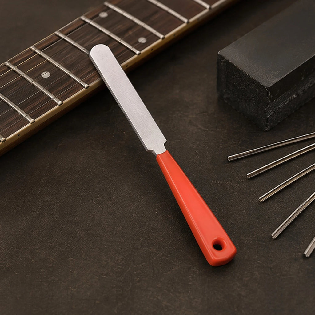 Fret End Dressing File Stainless Steel Guitar Fret Crowning File Multifunctional for Electric Acoustic Bass Guitars