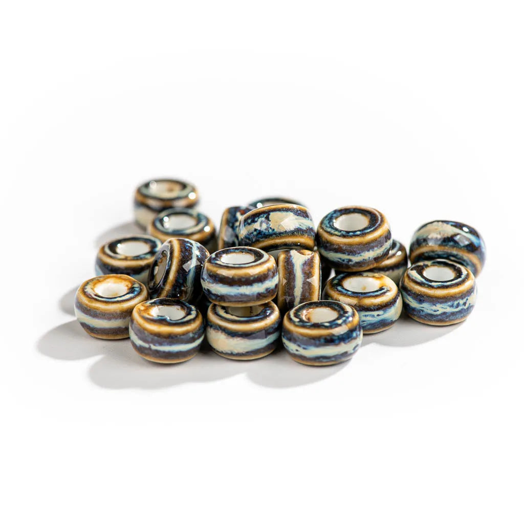 10mm Vintage Ceramic Beads 20pcs Handmade Jewelry Making