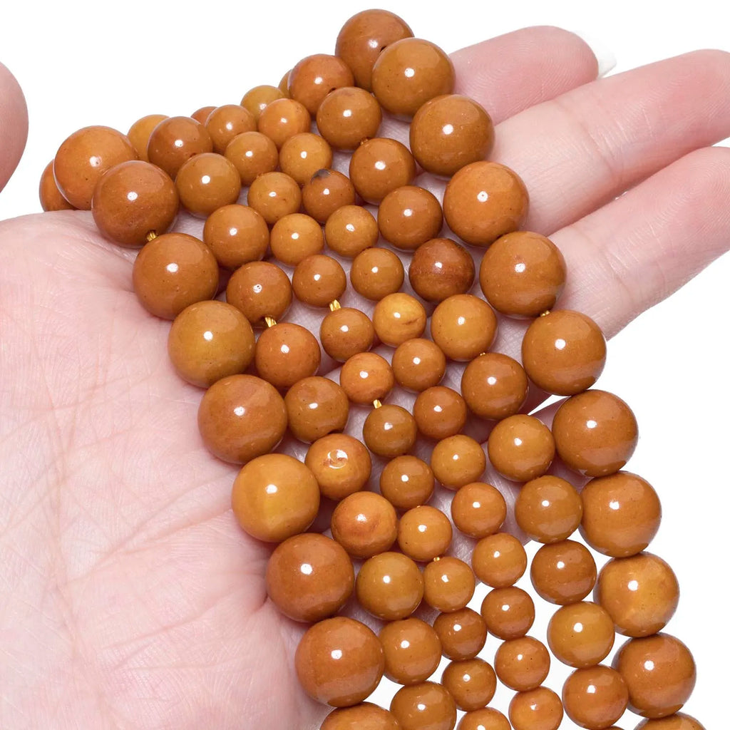 6/8/10mm Mocha Stone Beads Round DIY Jewelry Making