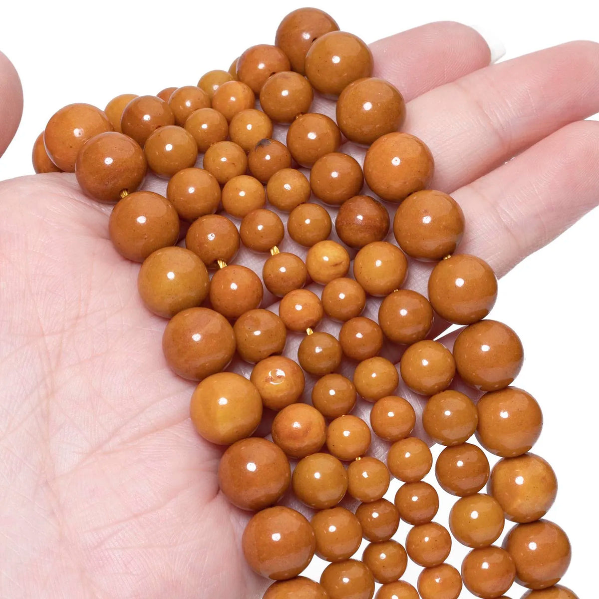 6/8/10mm Mocha Stone Beads Round DIY Jewelry Making