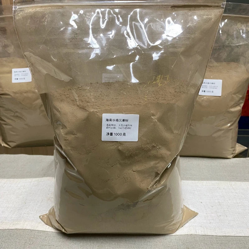 1000g 140 Mesh Hainan Natural Agarwood Incense Powdered Temple Worship Study Room Office Meditation Promotes Sleep Removes Odors