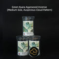 Green Kyara Agarwood Incense,Medium Auspicious Cloud,Natural Binder-Free Coil Incense,Home Indoor Aromatherapy&Air Purification