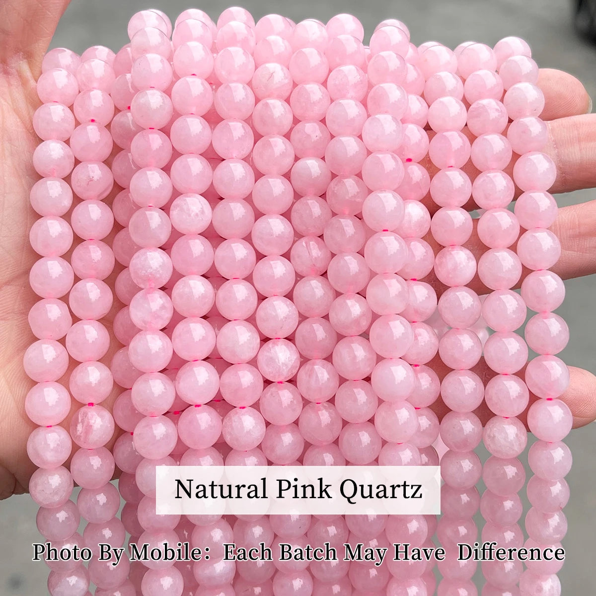 Wholesale Natural Stone Rose Quartz Bead Round Loose Spacer Bead 4 6 8 10mm for Jewelry Making DIY Bracelet Necklace Accessory