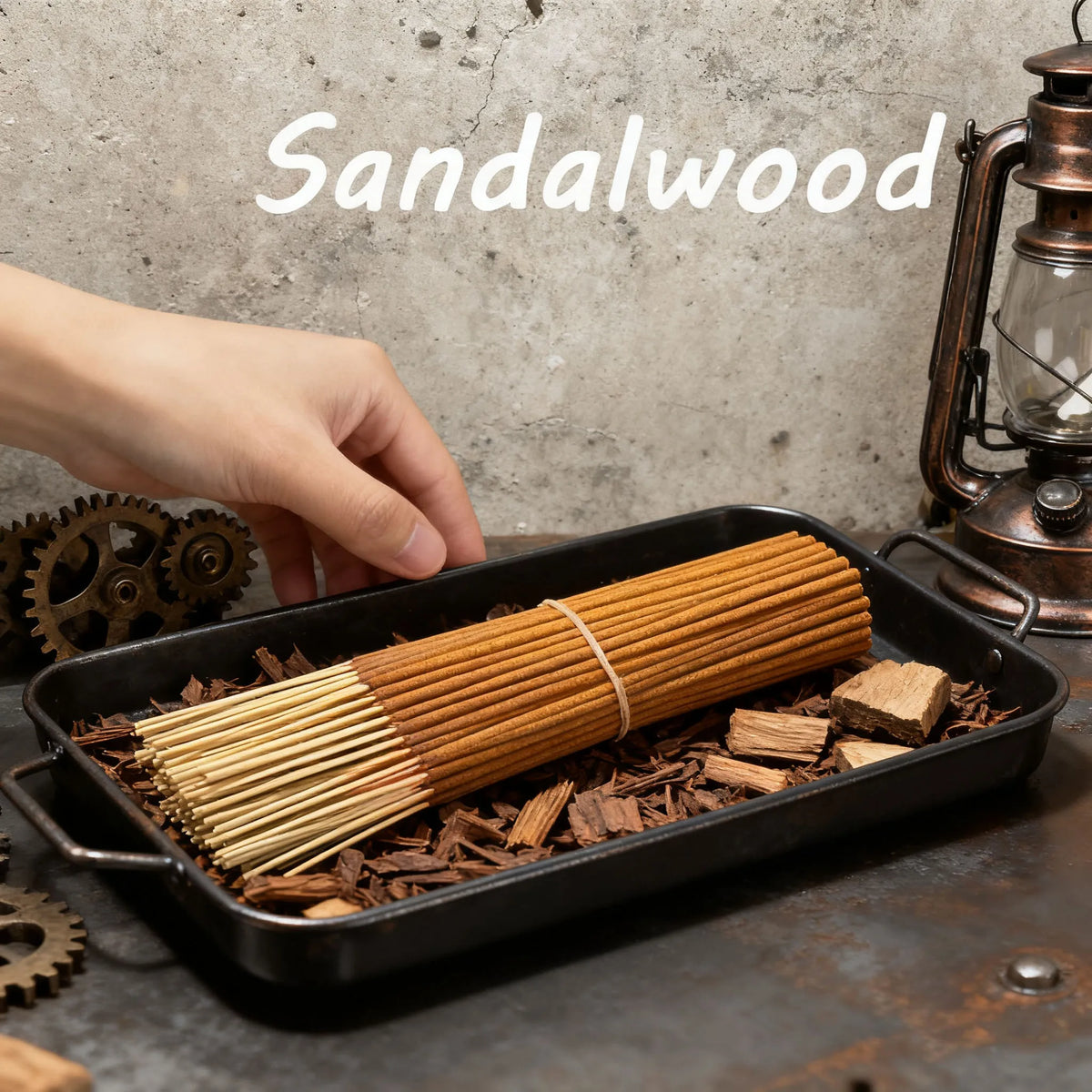 16/41/77/107/167Pcs, Sandalwood Incense Sticks, 22.0cm , Suitable for Yoga and Meditation, Purifies the Mind, Eliminates Negative Energy, Ideal for Hotels and Parties, Travel-Friendly, Meditation Aid |   Sandalwood Scent