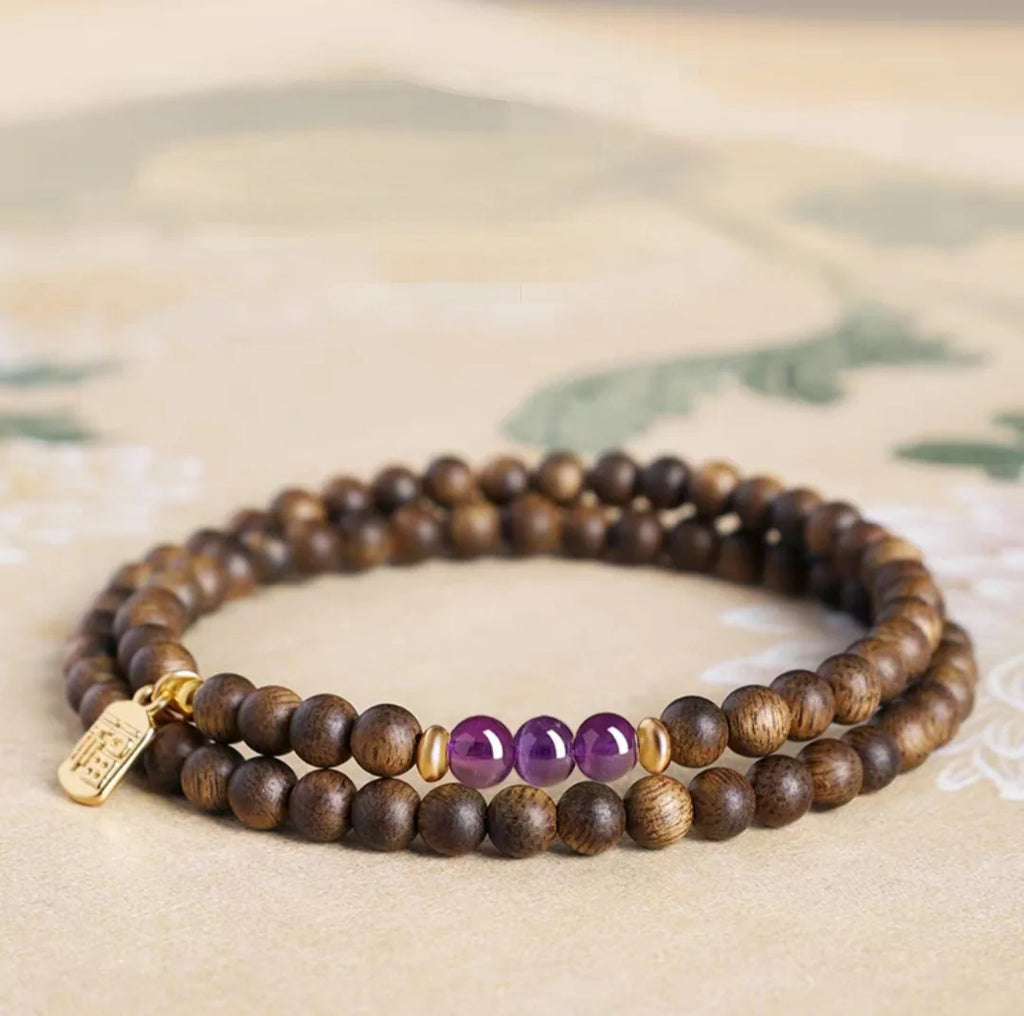 Natural Green Agarwood Bracelet 6mm Square Beads