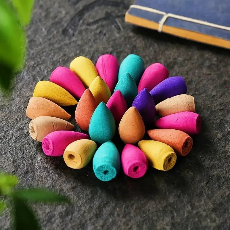 New Mixed Waterfall Smoke Backflow Natural Incense Cone Incense Cone Lavender Multi-scented Suitable for Places Tea Room Yoga