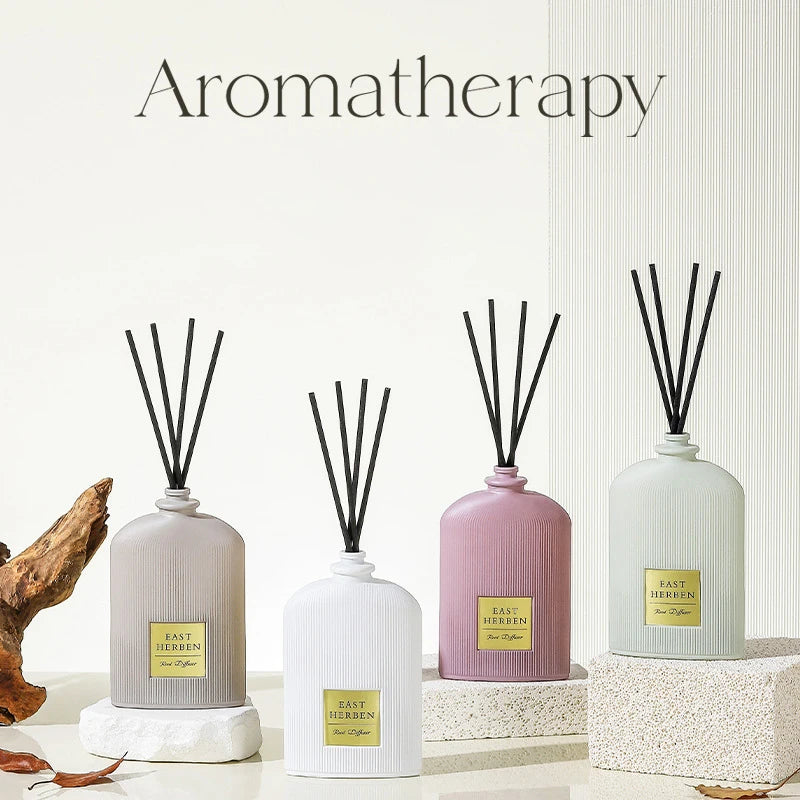100ml Reed Diffuser Aromatherapy Essential Oil Set with Fiber Sticks for Living Room/Bedroom/Office | Long-Lasting Air Freshener
