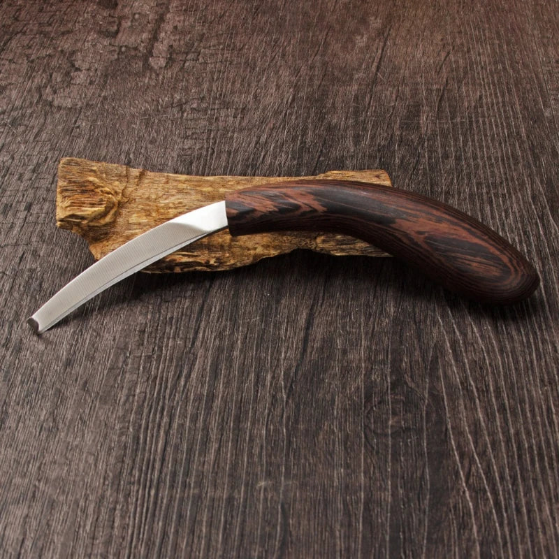 Agarwood Hook Knife Sharp Curved Wood Carving Tool for Incense Wood Slicing Cutting Whittling