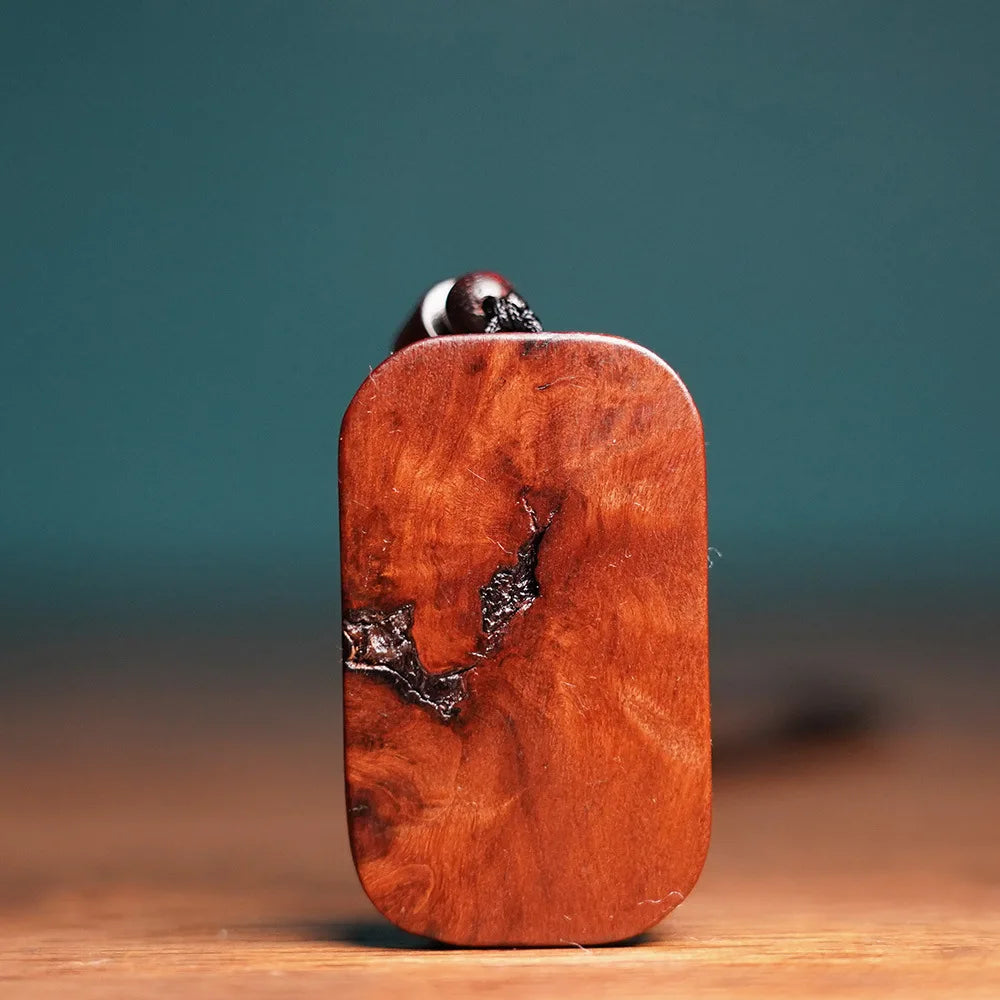 2026 Natural Lightning Struck Jujube Wood U Shape Pendant