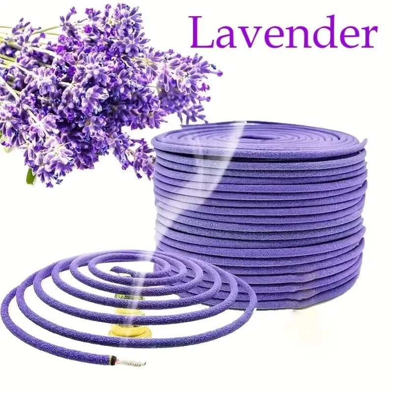 50 Single Disc Natural Lavender Coil Incense Home Office Study Hotel Yoga Meditation Soothing Body and Mind Lasting Fragrance