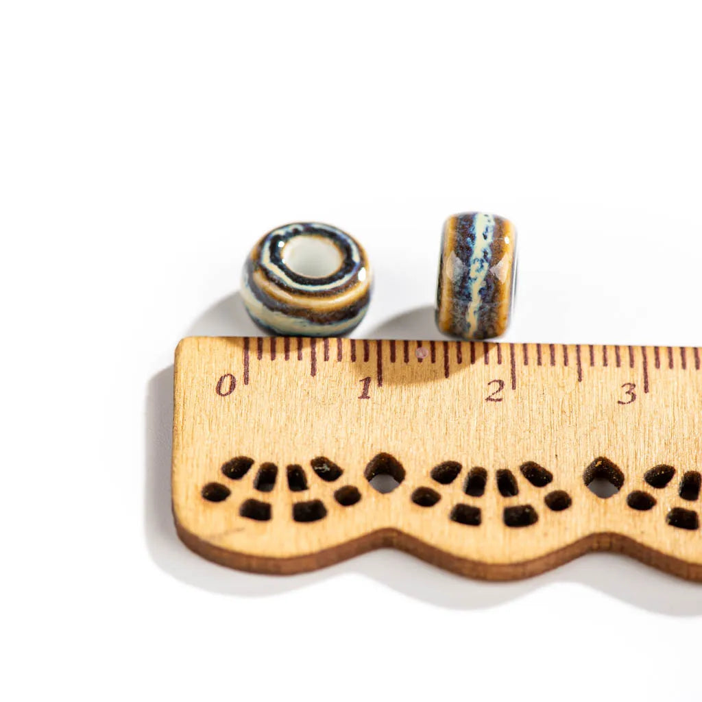 10mm Vintage Ceramic Beads 20pcs Handmade Jewelry Making