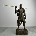 Hand-Carved Agarwood Monkey King Statue - 9.4"x3.3" Black Myth Wukong Figurine, Solid Wood Sculpture, Home Decor,