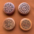 Free Shipping Vietnam Rosewood Incense Burner for 2-4Hr Coil Incense Portable wooden Incense holder With Fireproof Mat