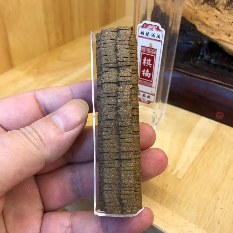 6A Qinan Agarwood Fu Character Non-sticky Powder Coil Incense Home Study Office Handmade Calming Help Sleeping Aromatherapy