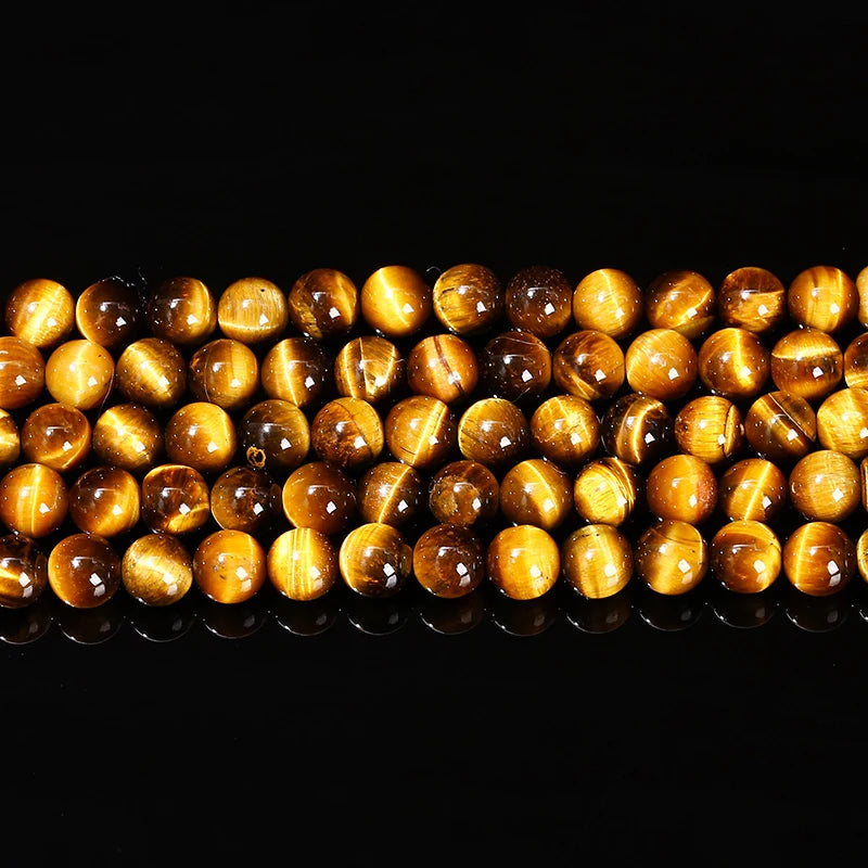 Wholesale Natural Yellow Tiger Eye Stone Bead Loose Spacer 4 6 8 10 12mm For Jewelry Making Diy Necklace Bracelet Accessoy