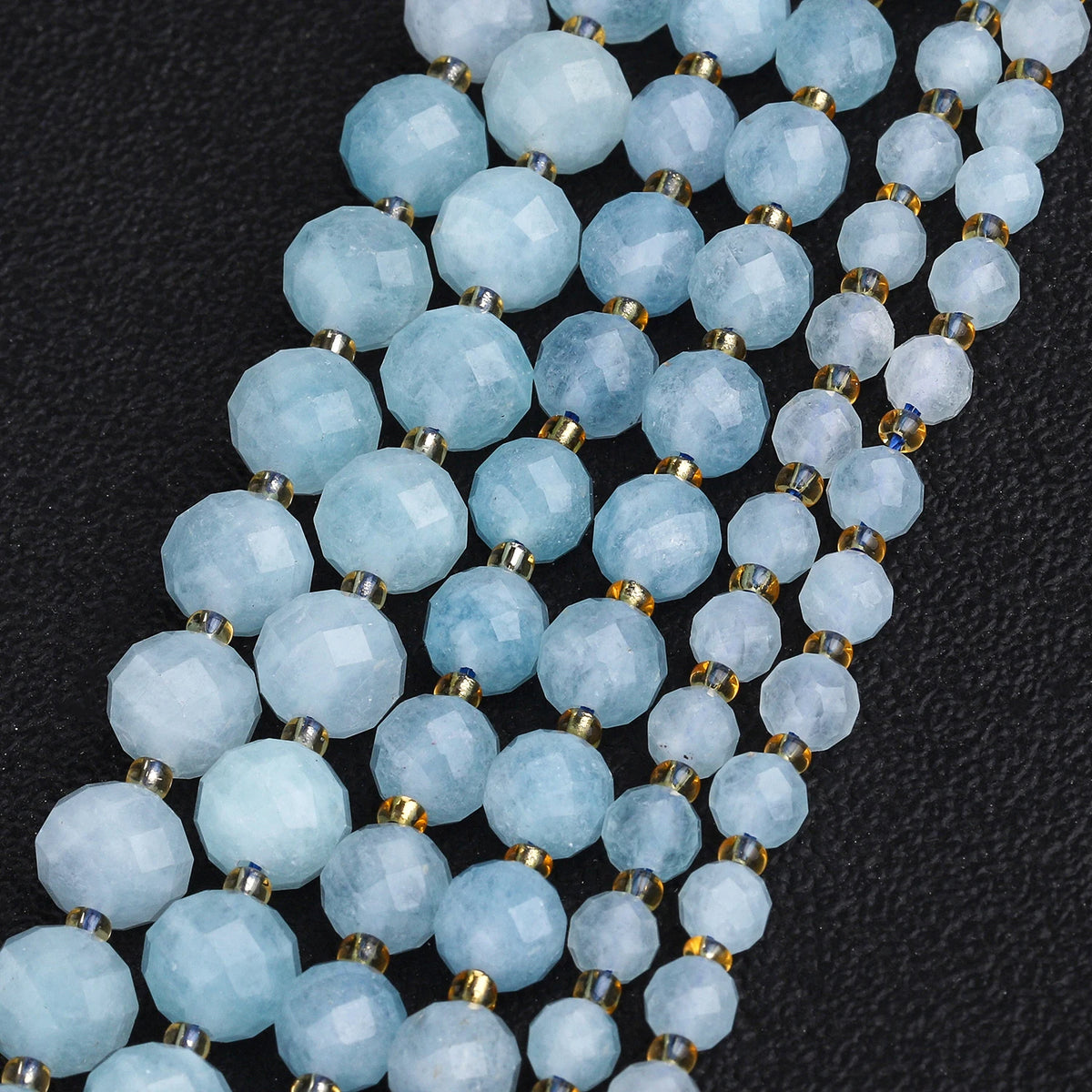 6 8 10mm Faceted Round Beads Natural Garnet Stone Beads for Jewelry Making Diy Bracelet Necklace Accessories 7.5inch