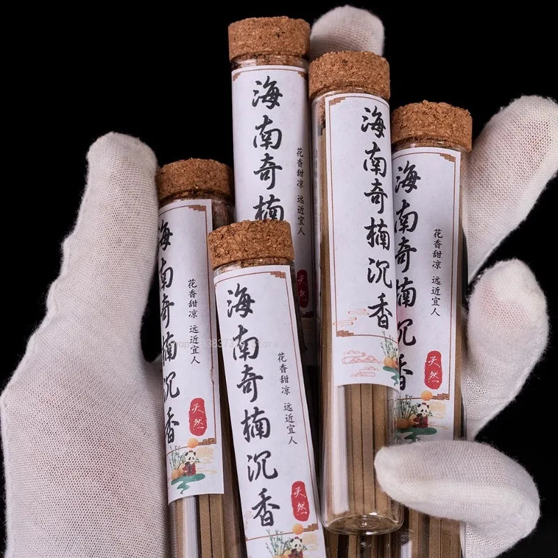 10g Hainan Qinan Agarwood Non-stick Powder Incense Stick Household Indoor/bedroom/soothing Sleep/air Purification Aromatherapy