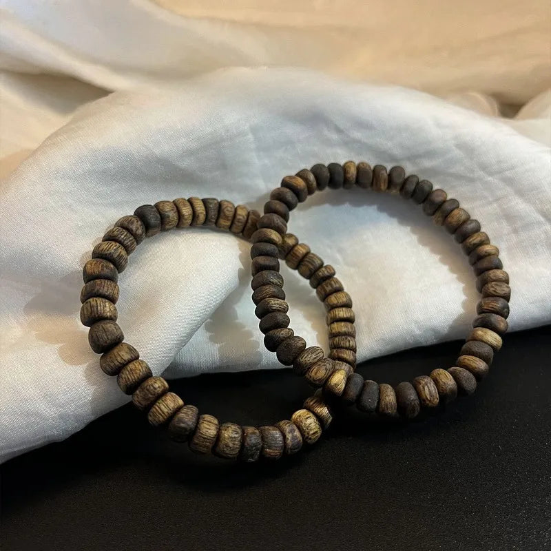 Agarwood Prayer Rosary Bracelet，Arabian Luxury Incense Scent Oudh Wood Prayer Bead Bracelets for Purifying Soul Yoga Meditation