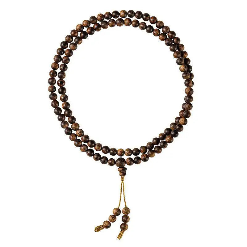 6mm 108 Beads Full Oil Agarwood Bracelet Multi Loop Mala Prayer Beads with Rich Mellow Scent 2026 Gifts