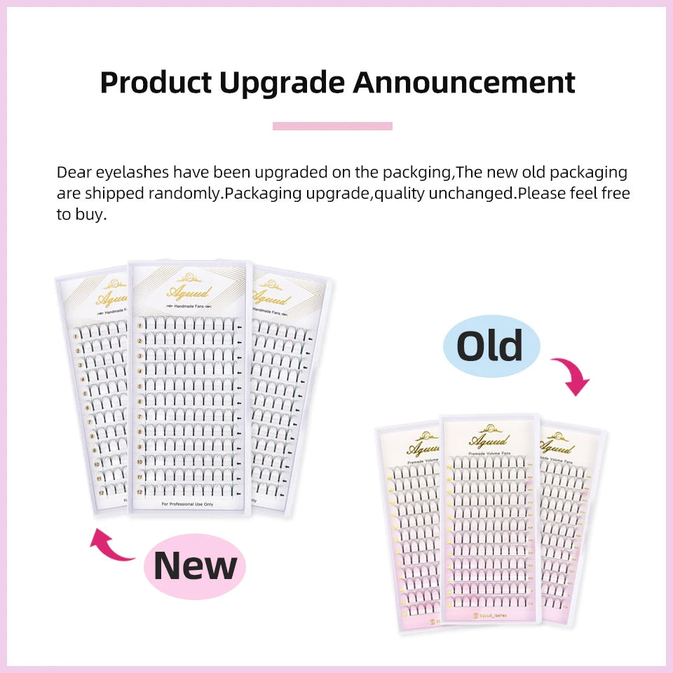 AGUUD Short Stem 3D-6D Premade Volume Fan Lashes