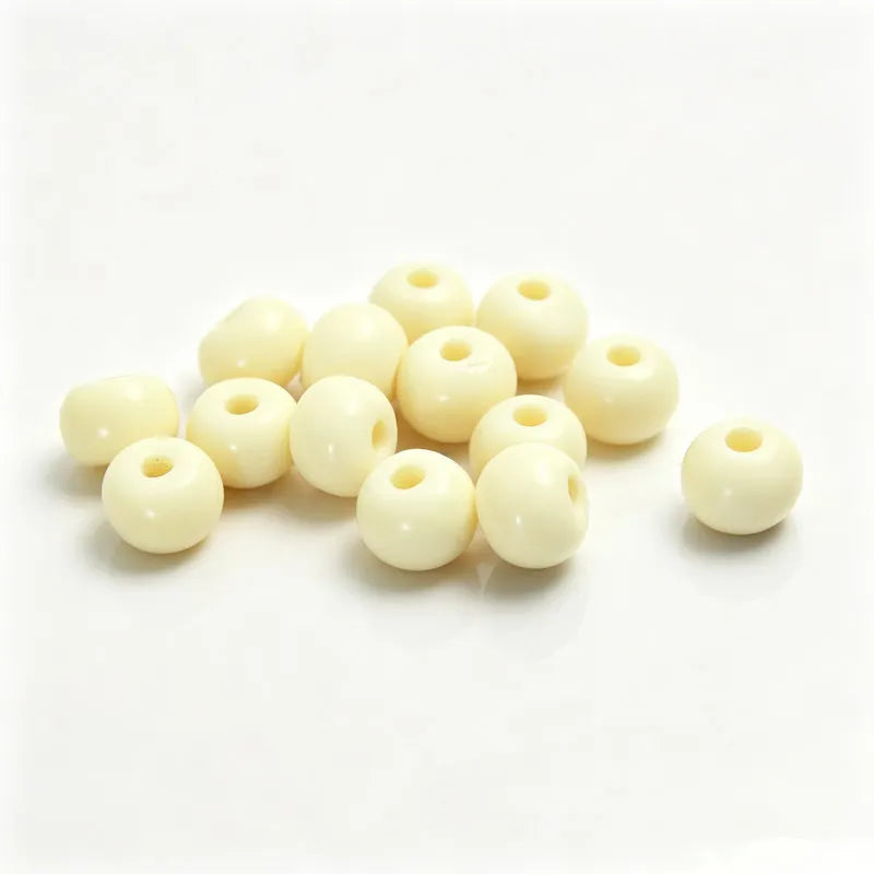White Yak Bone Beads 100pcs 8-12mm Oval