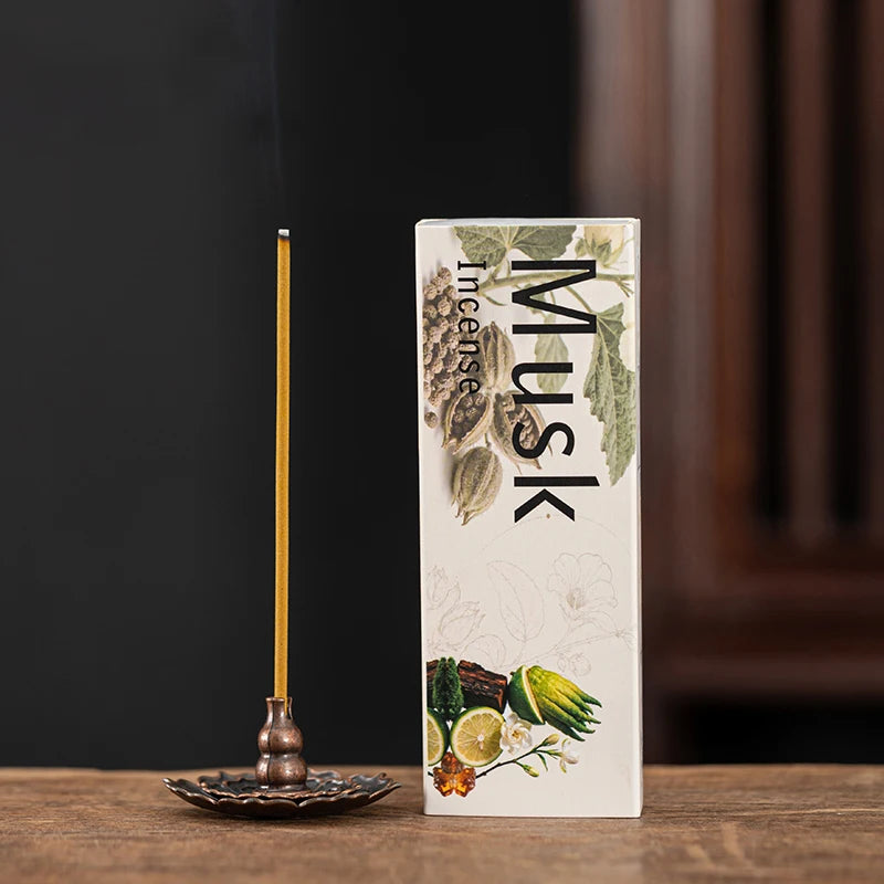 1 Box Contains 35 Incense Sticks, 9 Different Scents: Frankincense, Lavender, Lemongrass, White Musk, Sage, Pine Cone, Vanilla, Sacred Wood, Thick Incense Sticks, Suitable as a Long-Lasting Fragrance Gift for the Home