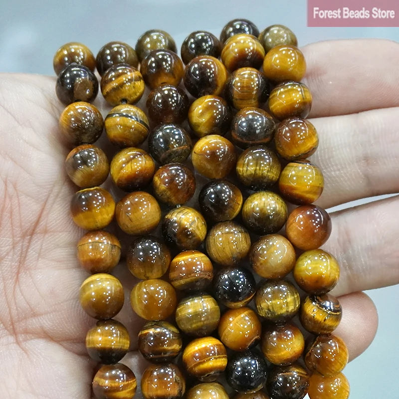 Natural stone Beads Blue Tiger Eye Round Loose Beads Diy Charm Bracelet Earrings for Jewelry Making 15" Strand 4/6/8/10/12/14mm