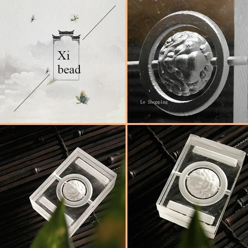 1.2mm/1.5mm Bead Mould Acrylic Material DIY Handmade Pomander Mold Zen Bracelet Accessorie Article for Amusement Making Tools